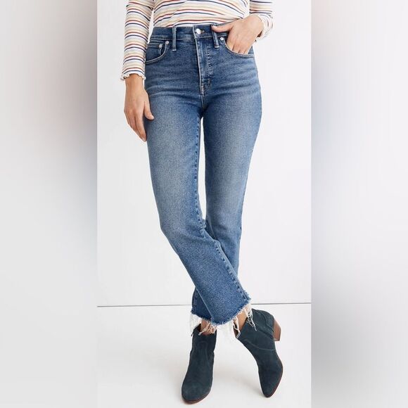 Madewell Cali Demi-Boot Jeans Medium Wash Size 25P EUC - Picture 2 of 9